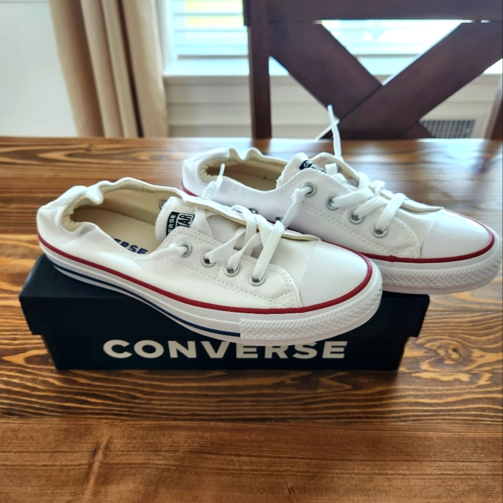*NIB* Womens Converse Slip CT Shoreline sz 8.5 -WHITE